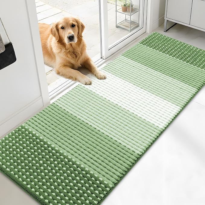 Kitinjoy Indoor Outdoor Door Mat, 71x24 Non-Slip Absorbent Dirt Trapper by Kitinjoy