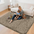 4x6 Area Rug for Living Room: Ultra Soft Fluffy Rug Modern Large Thicked Shag - Image 4
