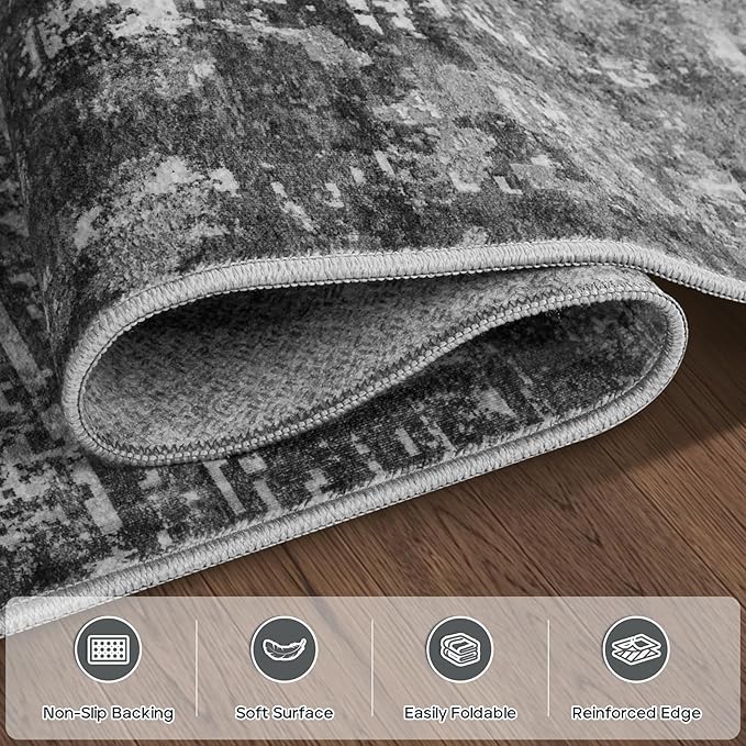 6x9 Area Rugs for Living Room Rug Washable: Modern Rug for Dining Room Bedroom - Image 4