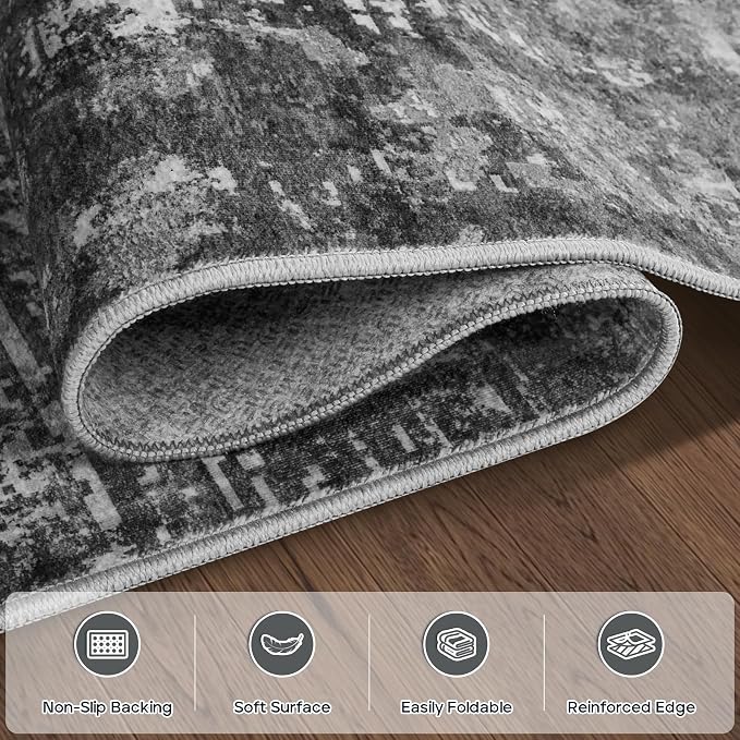 10x14 Area Rugs Large Living Room Rug Washable: Modern Abstract Rug Indoor - Image 4