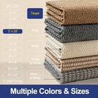 Faux Jute Hallway Runner Rug 2'x10', Washable & Non-Slip, Taupe | 0.27" Low - Image 7