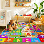 Pionblank Kids Rug for Playroom Classroom, 5x7 Area Rugs Playmat for Learning - Image 5