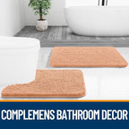 OLANLY Toilet Rugs U-Shaped 24x20, Extra Soft Absorbent Chenille Contour - Image 7
