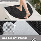 BEQHAUSE Dirt Trapper Door Mat 24" x 36" Half Circle Non-Slip Washable Doormats - Image 4
