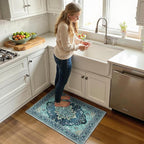 RELEANY Area Rugs Small 2'x3' Washable Non-Slip, Floral Vintage Distress - Image 5