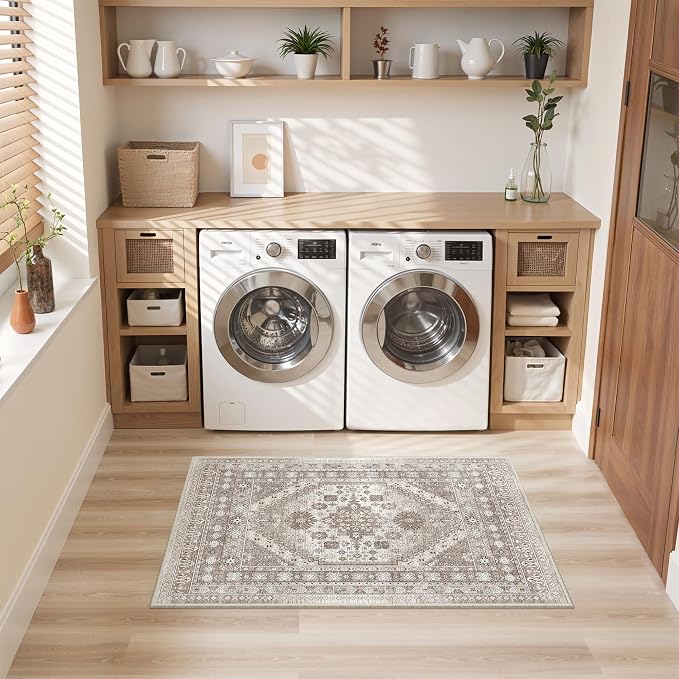 befbee 2x3 Entryway Rug Small Washable Kitchen Rugs Non Slip Front Door Rug - Image 8