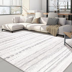 Nakagishi 7x10 Area Rug Living Room: Washable Boho Large Neutral Soft Farmhouse by NakagishiAreaRug