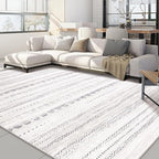 Nakagishi Area Rug Living Room Rugs: 5x7 Washable Boho Large Neutral Farmhouse by NakagishiAreaRug