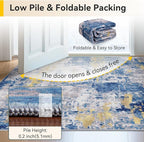 RELEANY Washable Area Rugs Square 8ft Non-Slip Modern Abstract Soft - Image 3