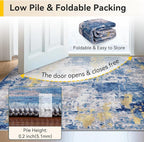 RELEANY Washable Area Rugs 2'6"x10 Non-Slip Modern Abstract Soft - Image 3