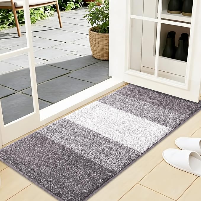 Kitinjoy Indoor Outdoor Door Mat, 44x24 Non-Slip Absorbent Dirt Trapper by Kitinjoy
