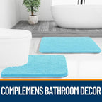 OLANLY Bathroom Runner Rugs 47x24, Soft Absorbent Chenille Bath Rugs, Rubber - Image 7