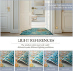 RELEANY Washable Area Rugs Square 8ft Non-Slip Modern Abstract Soft - Image 5