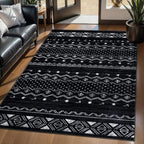 SERISSA 3x5 Area Rugs for Living Room, Washable Non-Slip Black and White Small - Image 2