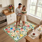 Area Rug Living Room Rugs: Floral 3x5 Washable Rug Vintage Soft Boho Non-Slip - Image 3