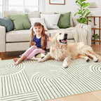 Lahome Abstract Washable Area Rug 5x7, Soft Bedroom Rug Ultra-Thin Non Slip - Image 4