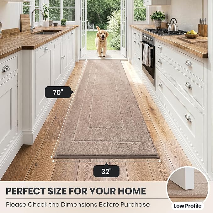 PURRUGS Dirt Trapping Door Mat 32" x 70", Non-Slip/Skid Machine Washable - Image 8