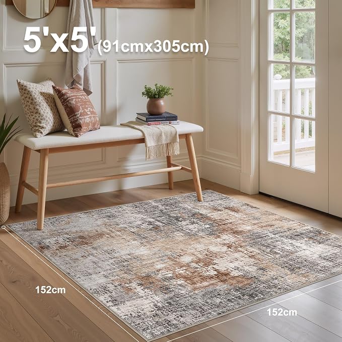 DMOYEST Square Area Rug Living Room Rugs - Image 3