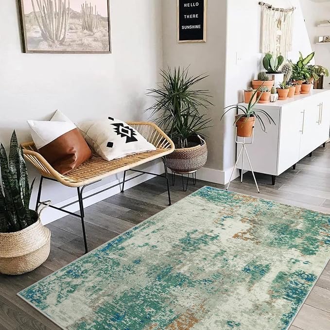 Lahome Modern Abstract Area Rugs 3x5 Washable Rug, Throw Rugs - Image 2