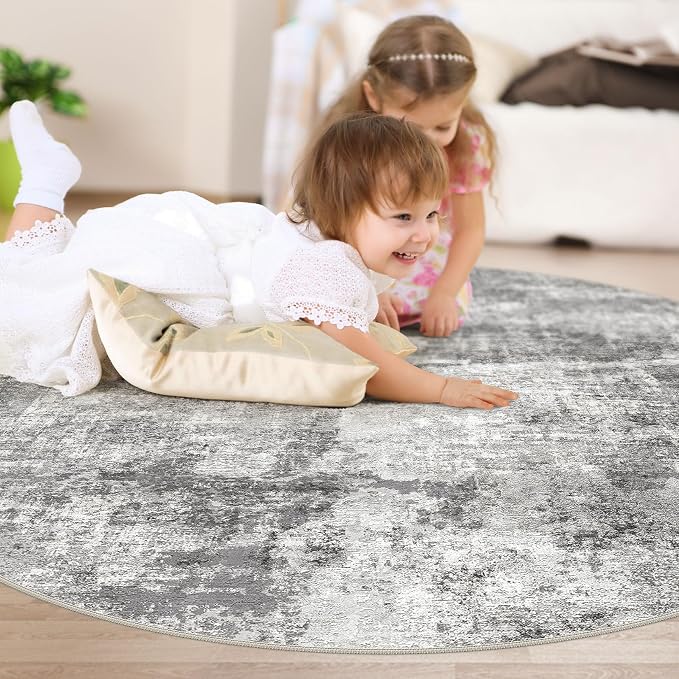 DMOYEST 5ft Round Area Rug for Living Room - Image 4