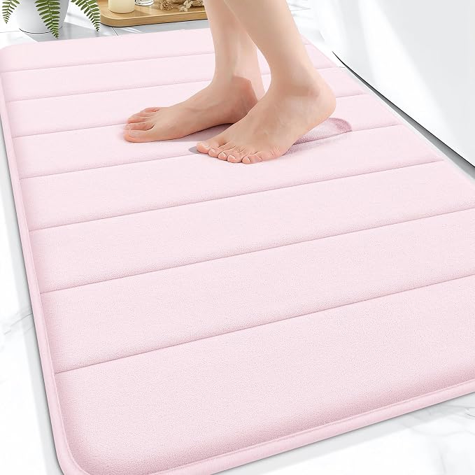 OLANLY Memory Foam Bath Mat 32x20, Super Soft Absorbent Bathroom Rugs, Quick Dry by OLANLY