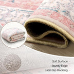 CAPALOCA Machine Washable Rugs Nursery Rug Sq5ft Cute Girl Non Slip Low Pile - Image 4
