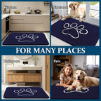 OLANLY Dog Door Mat for Muddy Paws 59x24, Paw Print Design, Absorbs Moisture - Image 8