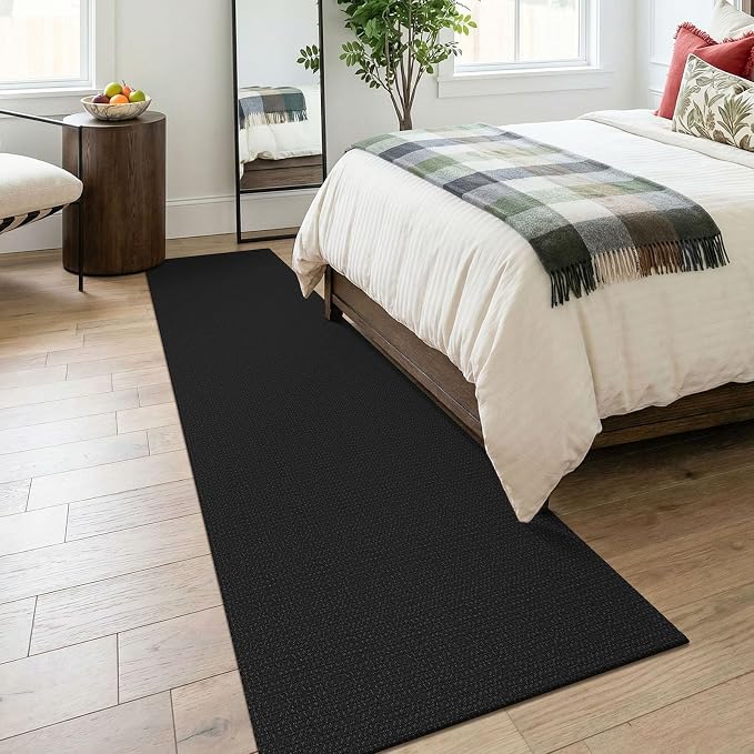 KOZYFLY Black Runners for Hallway 2.5'x8', Washable Runner Rug, Woven Non Slip - Image 8
