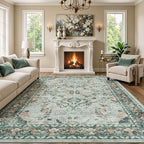 Lofus 9x12 Area Rug for Living Room, Sage Green Washable Area Rugs by Lofus