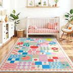 3x4 Washable Kid Bedroom Rug for Girls, Soft Non-Slip Toddler Playroom Carpet - Image 2