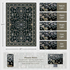 Area Rugs 9x12 Living Room Rug: Washable Rug Soft Vintage Boho Medallion Carpet - Image 2