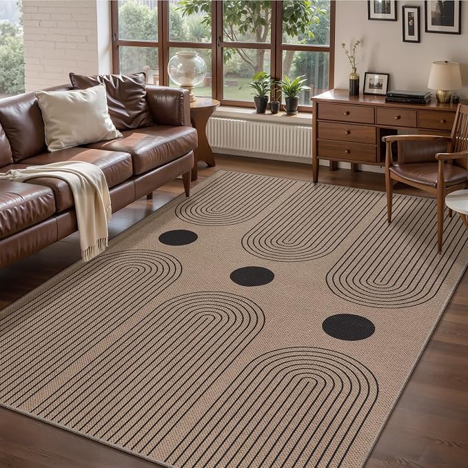 Tangsoo Rainbow Easy Jute Area Rug 4x6 Washable Rug by Tangsoo