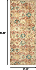 Lahome Moroccan Trellis Hallway Rug, 2x5 Washable Runner Rug Non Slip Kitchen - Image 2
