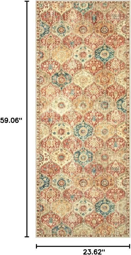 Lahome Moroccan Trellis Hallway Rug, 2x5 Washable Runner Rug Non Slip Kitchen - Image 2