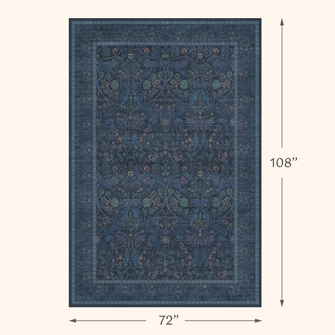 6x9 Rugs for Living Room Non Slip, Low Pile Soft Soft Rugs for Bedroom - Image 2