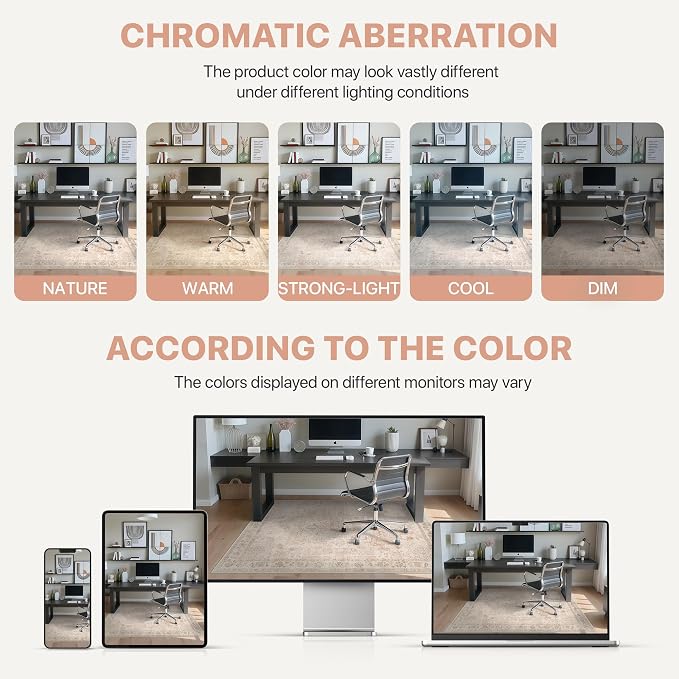 36"x48" Office Chair Mat for Hardwood Tile Floor, Under Desk Carpet Protector - Image 6