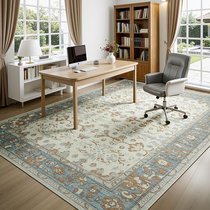 Lessymo Washable Area Rug for Living Room, 9x12 Large Rugs - Image 8