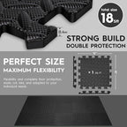 18pcs Puzzle Exercise Mat, 12.6"x12.6"x0.4", 18sqft EVA Interlocking Foam Floor - Image 5