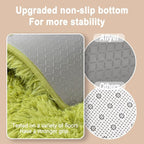 Soft Runner Rugs for Bedroom Hallways, 2x6 Grass Green Fluffy Shag Throw Area - Image 2