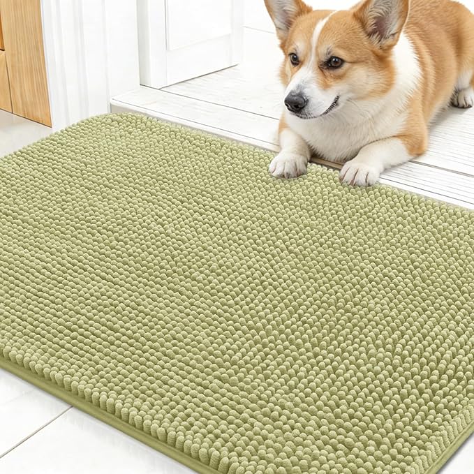 OLANLY Dog Door Mat for Muddy Paws 30x17, Absorbs Moisture and Dirt, Absorbent by OLANLY
