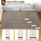 Front Door Mat 24''x35'', Absorbent Dirt Resist Washable Non Slip Low-Profile - Image 2