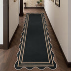Scalloped 2.6x8 Kitchen Runner Rug, Washable Rugs - Image 8