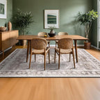 Washable Neutral Farmhouse Living Room Rug, 6x9 Area Rugs - Image 3