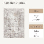 2x3 Washable Non-Slip Area Rug - Image 2