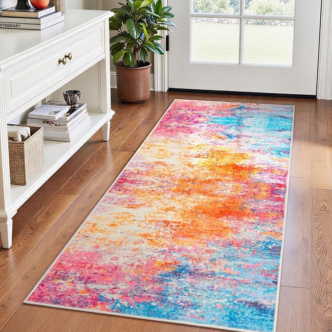Rugflix 2x6 Runner Rug for Entryway, Kitchen Rugs Soft Non-Slip Washable by RugflixAreaRugs