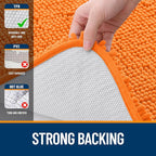 OLANLY Bathroom Rugs 34x21, Extra Soft Absorbent Chenille Bath Rugs, Rubber - Image 6