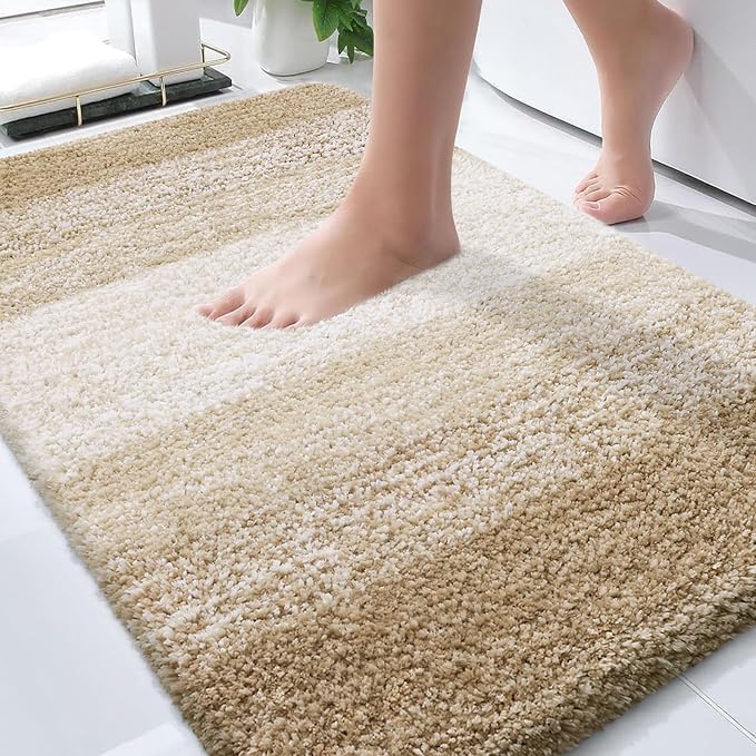 OLANLY Bathroom Rugs Mat 36x24, Extra Soft Absorbent Microfiber Bath Rugs by OLANLY