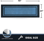 PURRUGS Dirt Trapping Door Mat 24" x 70", Non-Slip Machine Washable Entryway Rug - Image 2
