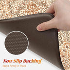 Collive Kitchen Mats Cushioned Anti Fatigue, Fall Vintage Floral Kitchen Rug - Image 4