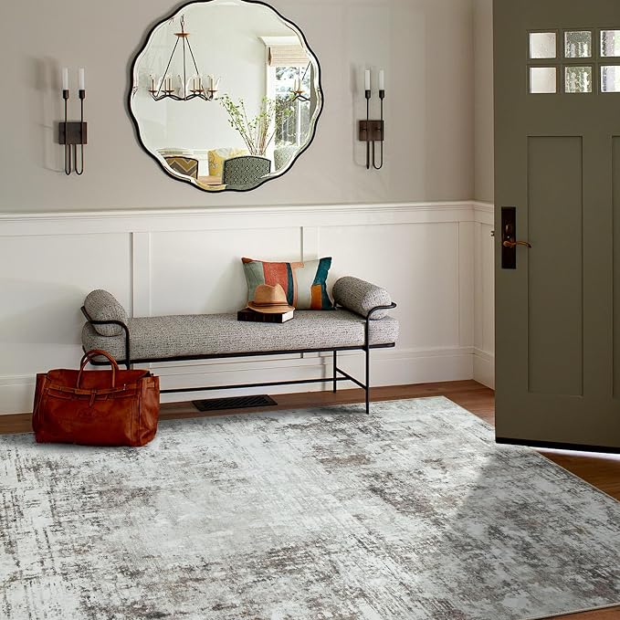 5x7 Area Rugs for Living Room Rug Washable: Modern Rug for Dining Room Bedroom - Image 3